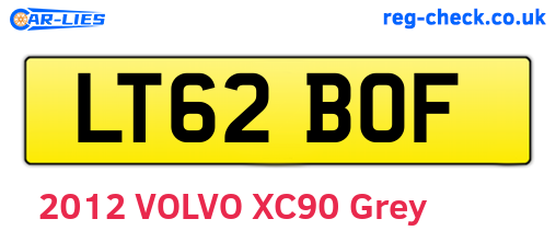 LT62BOF are the vehicle registration plates.