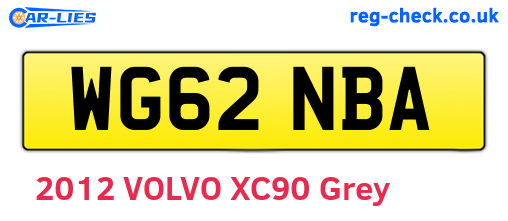 WG62NBA are the vehicle registration plates.