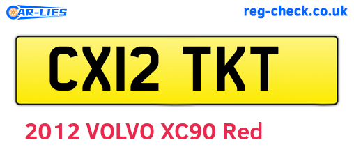 CX12TKT are the vehicle registration plates.