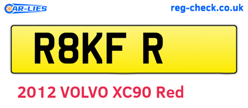 R8KFR are the vehicle registration plates.