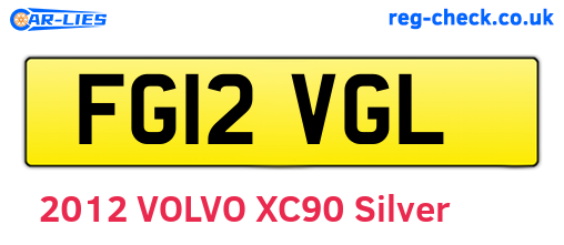 FG12VGL are the vehicle registration plates.