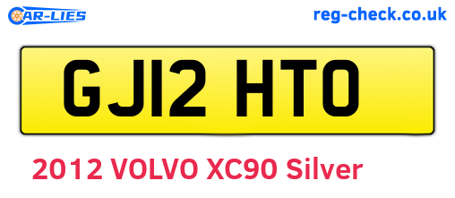 GJ12HTO are the vehicle registration plates.