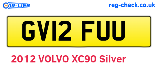 GV12FUU are the vehicle registration plates.