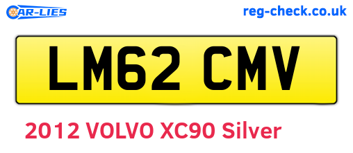 LM62CMV are the vehicle registration plates.