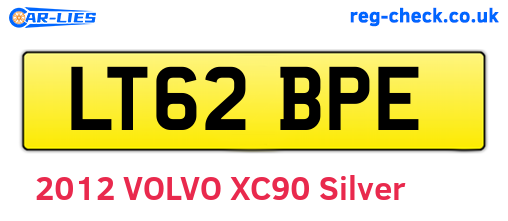 LT62BPE are the vehicle registration plates.
