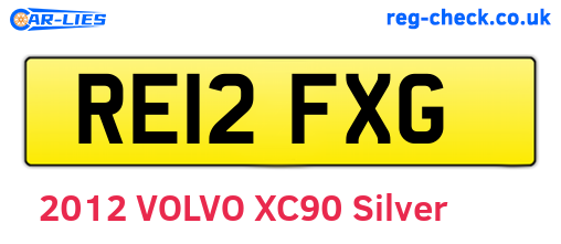 RE12FXG are the vehicle registration plates.
