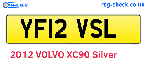 YF12VSL are the vehicle registration plates.