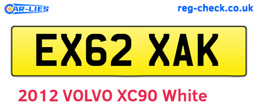 EX62XAK are the vehicle registration plates.