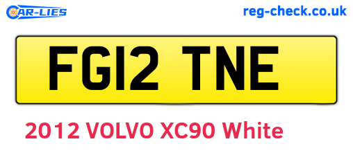FG12TNE are the vehicle registration plates.