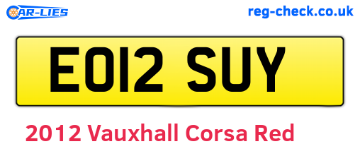 Red 2012 Vauxhall Corsa (EO12SUY)