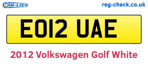 White 2012 Volkswagen Golf (EO12UAE)