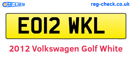 White 2012 Volkswagen Golf (EO12WKL)