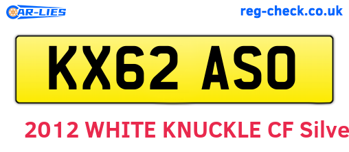 KX62ASO are the vehicle registration plates.