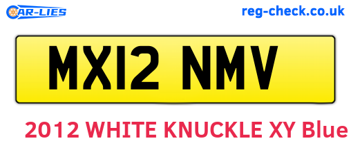 MX12NMV are the vehicle registration plates.