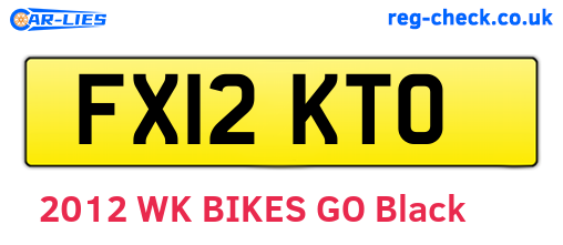 FX12KTO are the vehicle registration plates.