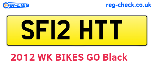 SF12HTT are the vehicle registration plates.