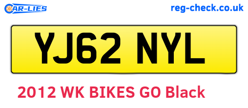 YJ62NYL are the vehicle registration plates.