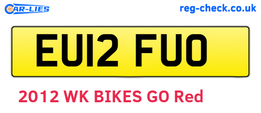 EU12FUO are the vehicle registration plates.