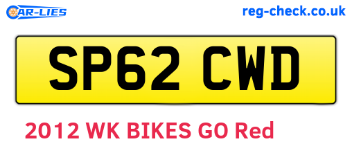 SP62CWD are the vehicle registration plates.