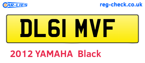 DL61MVF are the vehicle registration plates.