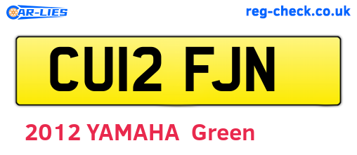 CU12FJN are the vehicle registration plates.