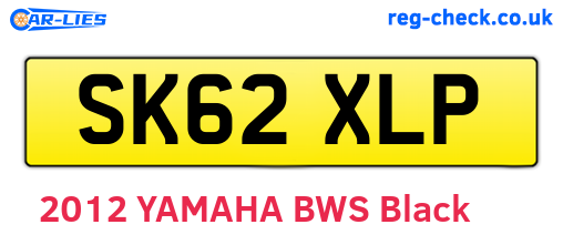 SK62XLP are the vehicle registration plates.