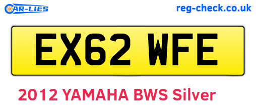 EX62WFE are the vehicle registration plates.