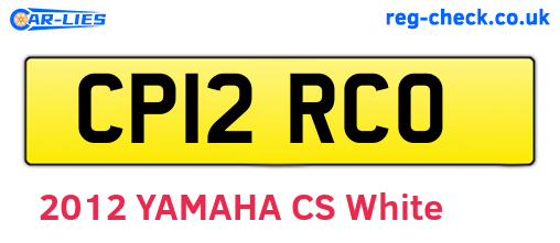 CP12RCO are the vehicle registration plates.
