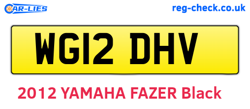 WG12DHV are the vehicle registration plates.