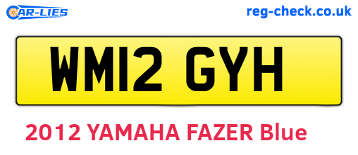 WM12GYH are the vehicle registration plates.
