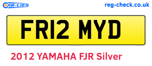 FR12MYD are the vehicle registration plates.