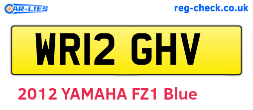 WR12GHV are the vehicle registration plates.