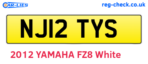 NJ12TYS are the vehicle registration plates.