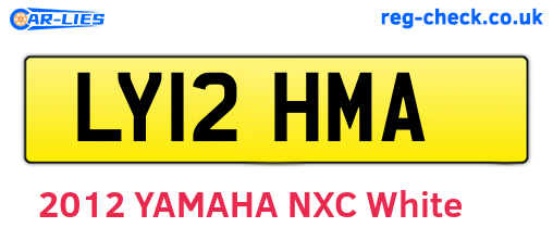 LY12HMA are the vehicle registration plates.