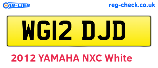WG12DJD are the vehicle registration plates.