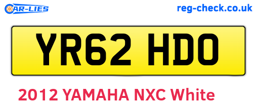 YR62HDO are the vehicle registration plates.