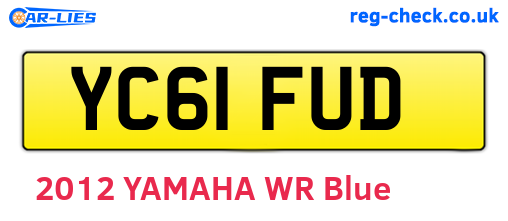 YC61FUD are the vehicle registration plates.