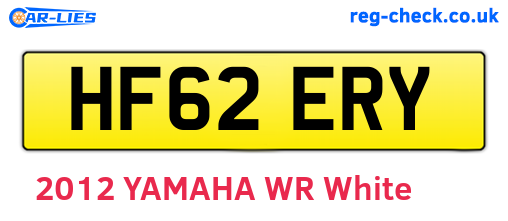 HF62ERY are the vehicle registration plates.