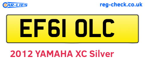 EF61OLC are the vehicle registration plates.
