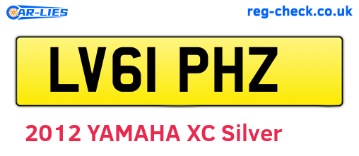 LV61PHZ are the vehicle registration plates.