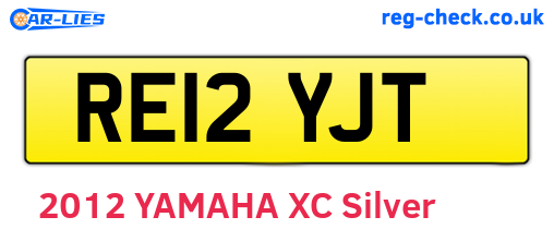 RE12YJT are the vehicle registration plates.