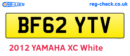 BF62YTV are the vehicle registration plates.