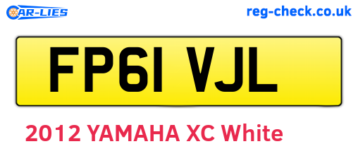 FP61VJL are the vehicle registration plates.