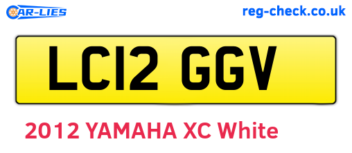 LC12GGV are the vehicle registration plates.