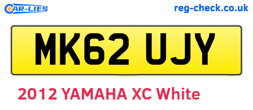 MK62UJY are the vehicle registration plates.