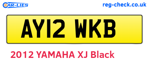 AY12WKB are the vehicle registration plates.