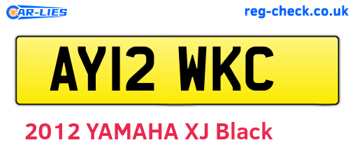 AY12WKC are the vehicle registration plates.