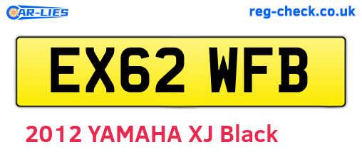 EX62WFB are the vehicle registration plates.