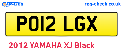 PO12LGX are the vehicle registration plates.