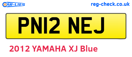 PN12NEJ are the vehicle registration plates.